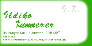 ildiko kummerer business card